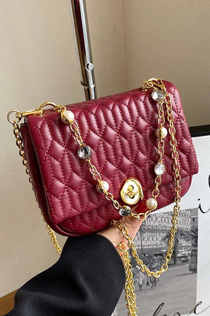 CUTE PEARL CHAIN SHOULDER BAG CWAB0471