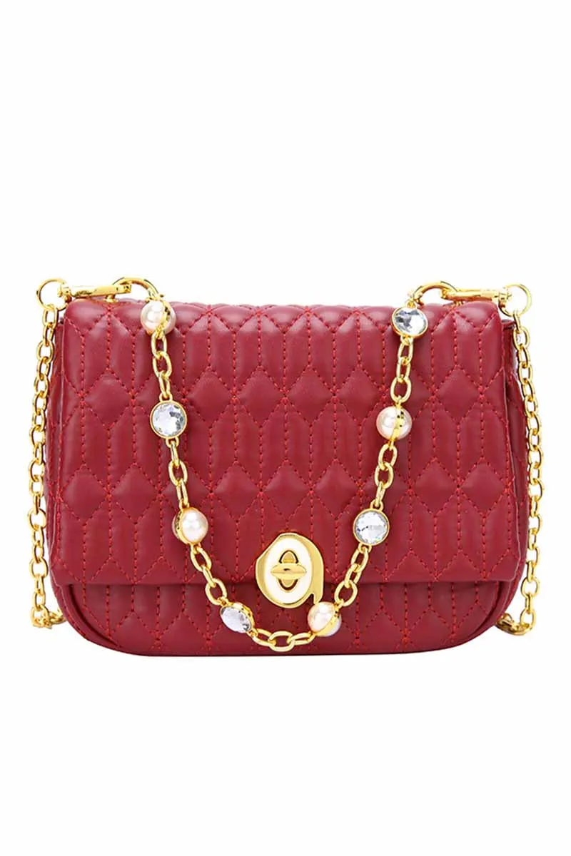 CUTE PEARL CHAIN SHOULDER BAG CWAB0471