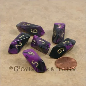 D6 Crystal Oblivion Dice 6pc Set - Purple