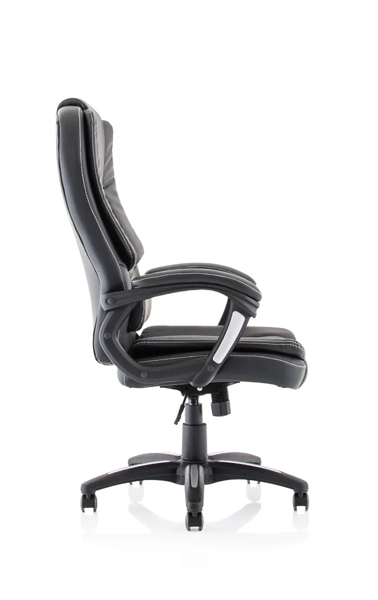 Dakota High Back Black PU Leather Office Chair