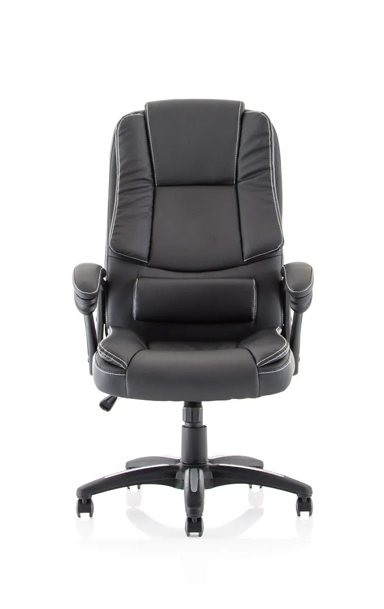 Dakota High Back Black PU Leather Office Chair