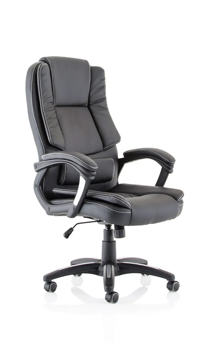 Dakota High Back Black PU Leather Office Chair