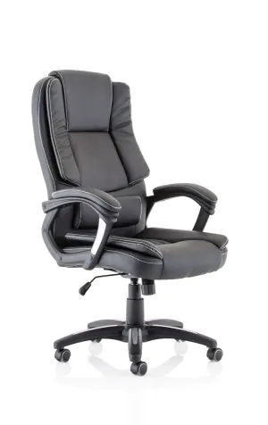 Dakota High Back Black PU Leather Office Chair