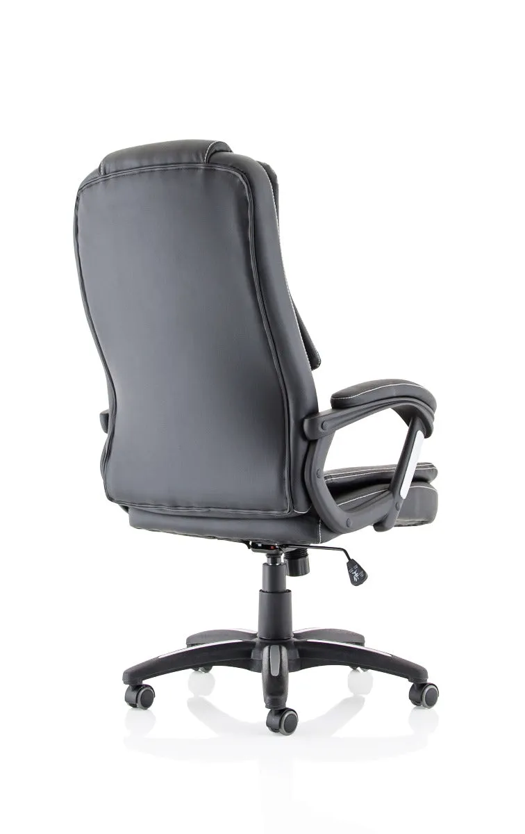 Dakota High Back Black PU Leather Office Chair