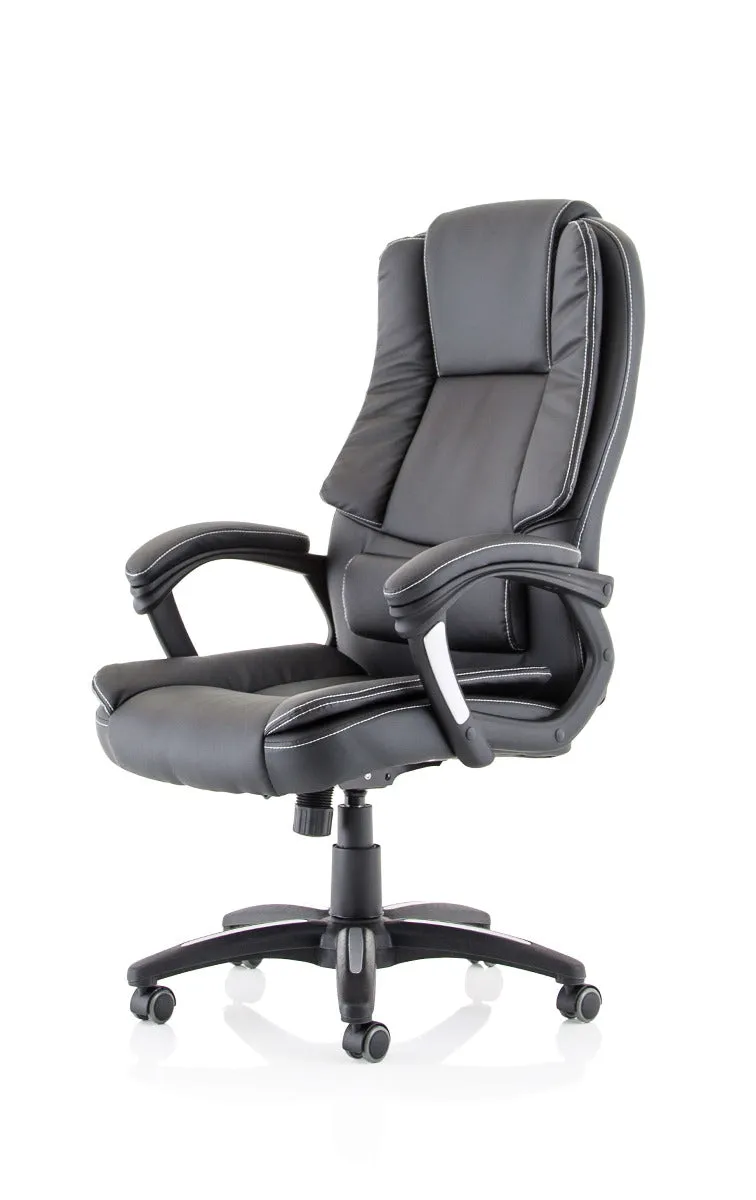 Dakota High Back Black PU Leather Office Chair