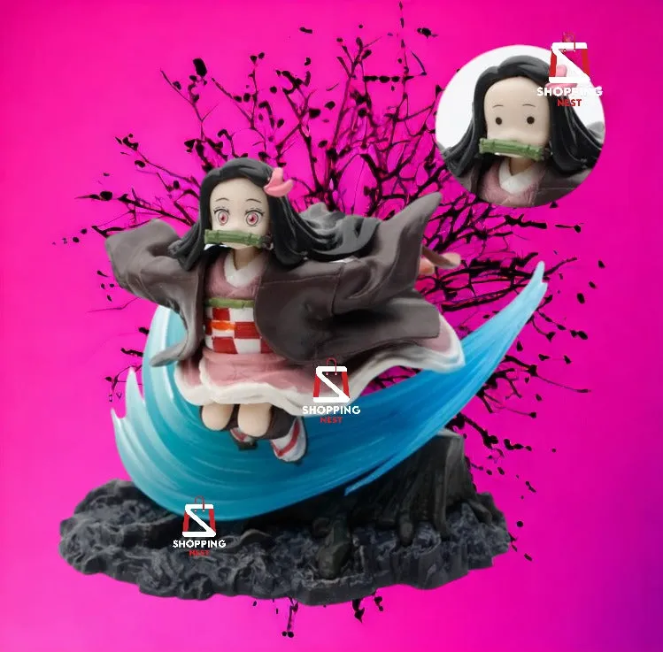 Demon Slayer Nezuko Kamado Action Figure 2 FACE  (11 Cms)