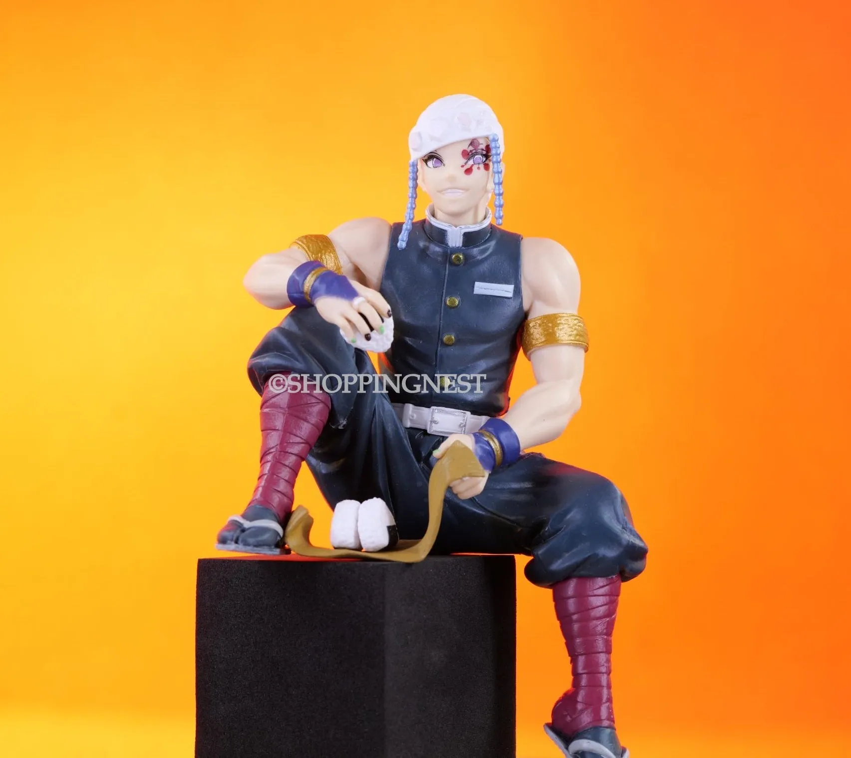 Demon Slayer Tengen Uzui The Sound Hashira Perching PVC Model Anime Action Figure  | 15 Cms |