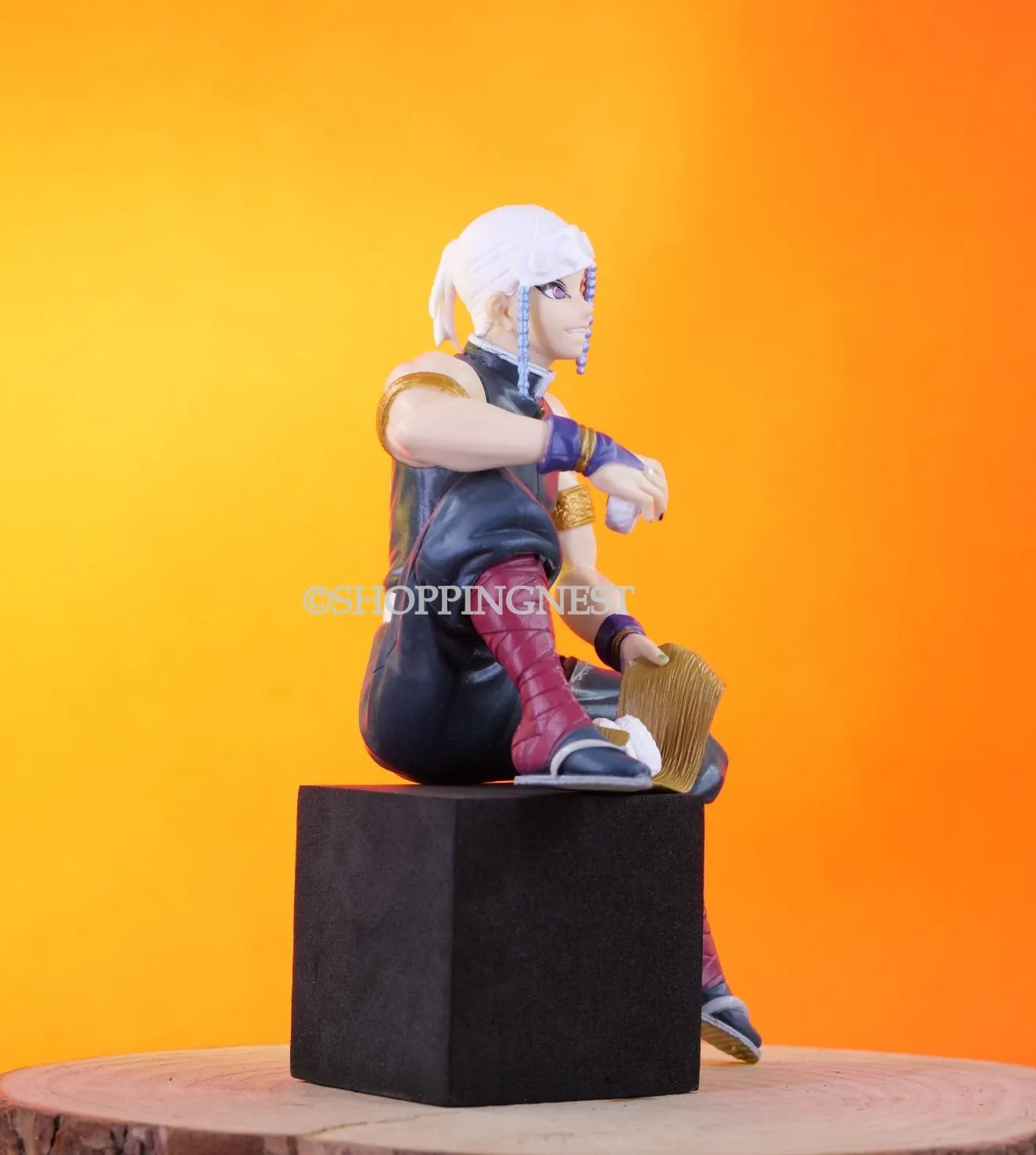 Demon Slayer Tengen Uzui The Sound Hashira Perching PVC Model Anime Action Figure  | 15 Cms |