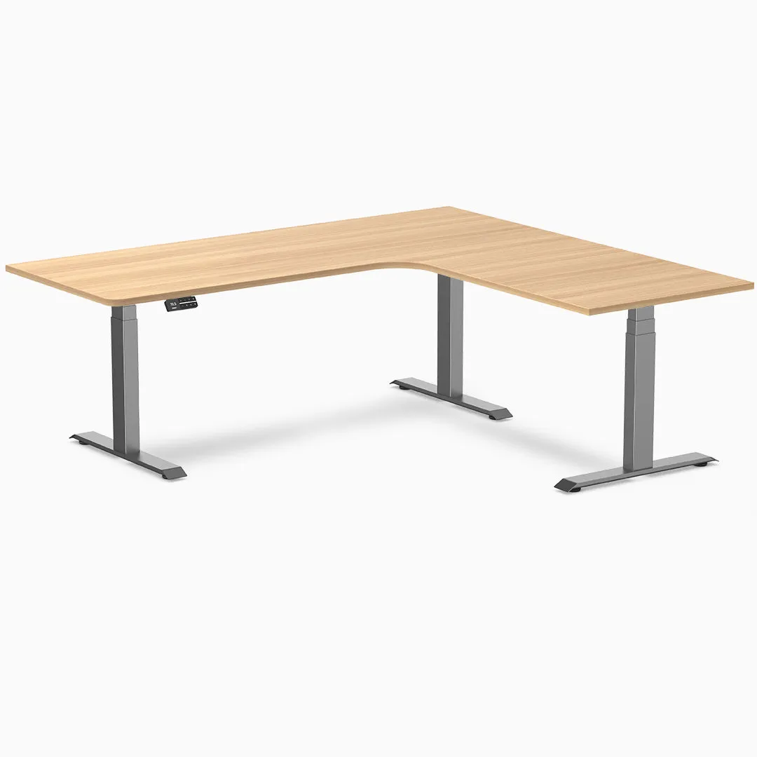 Desky L-Shape Melamine Sit Stand Desk