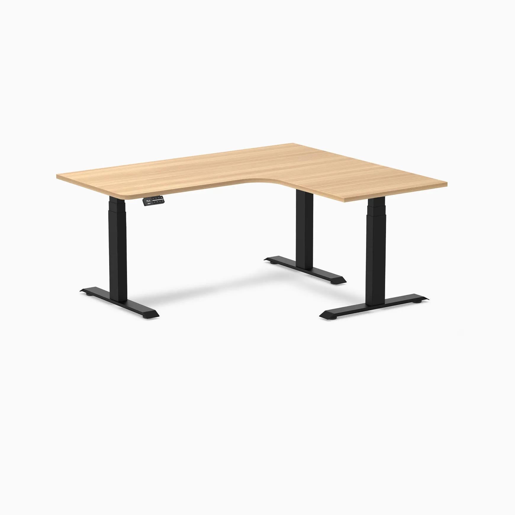 Desky L-Shape Melamine Sit Stand Desk