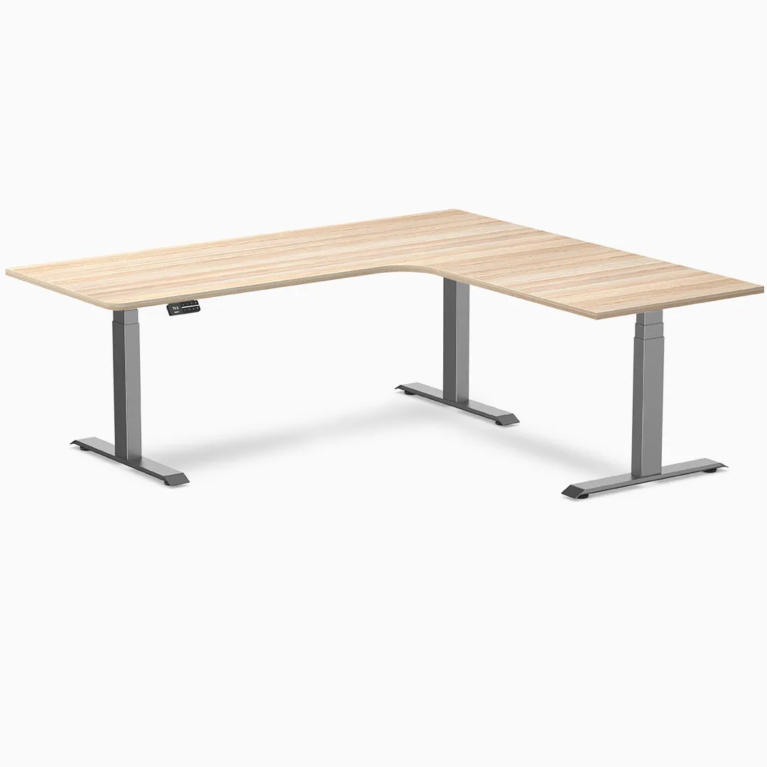 Desky L-Shape Melamine Sit Stand Desk