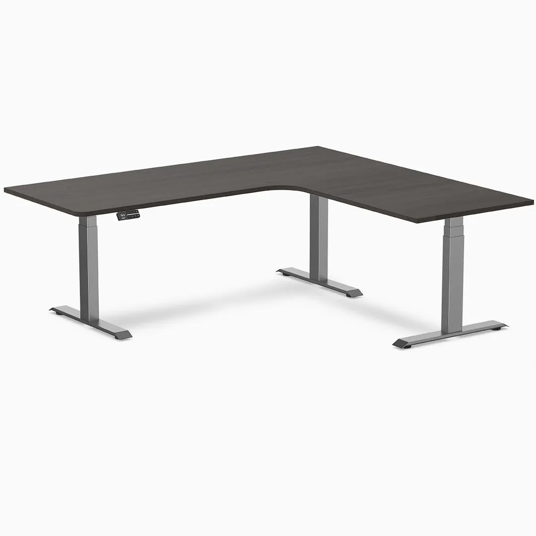 Desky L-Shape Melamine Sit Stand Desk