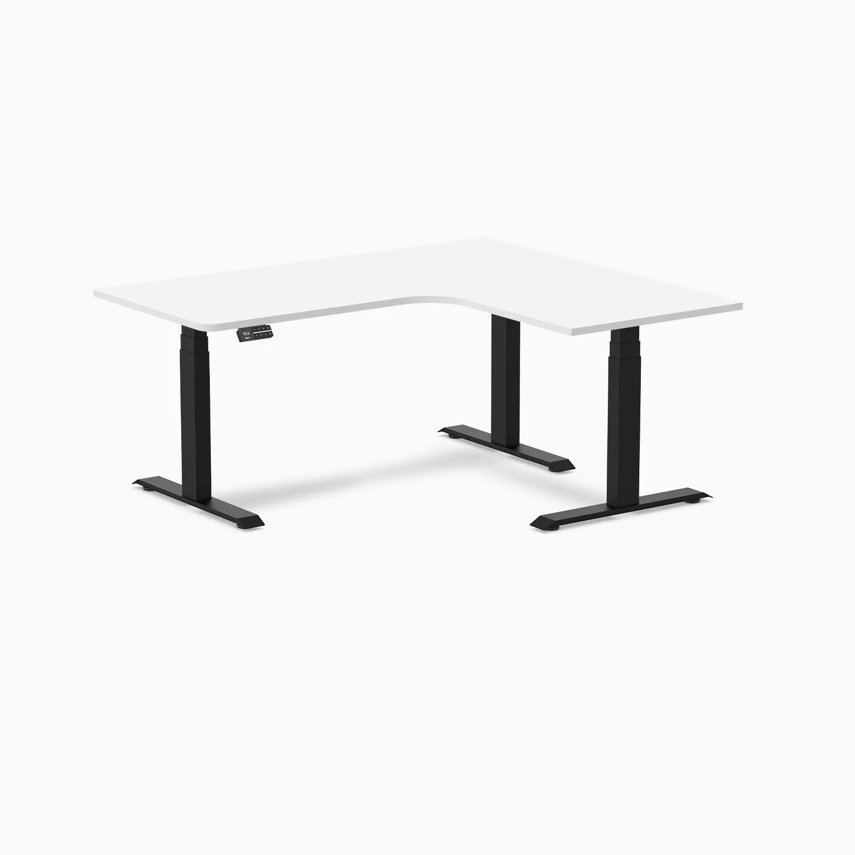 Desky L-Shape Melamine Sit Stand Desk