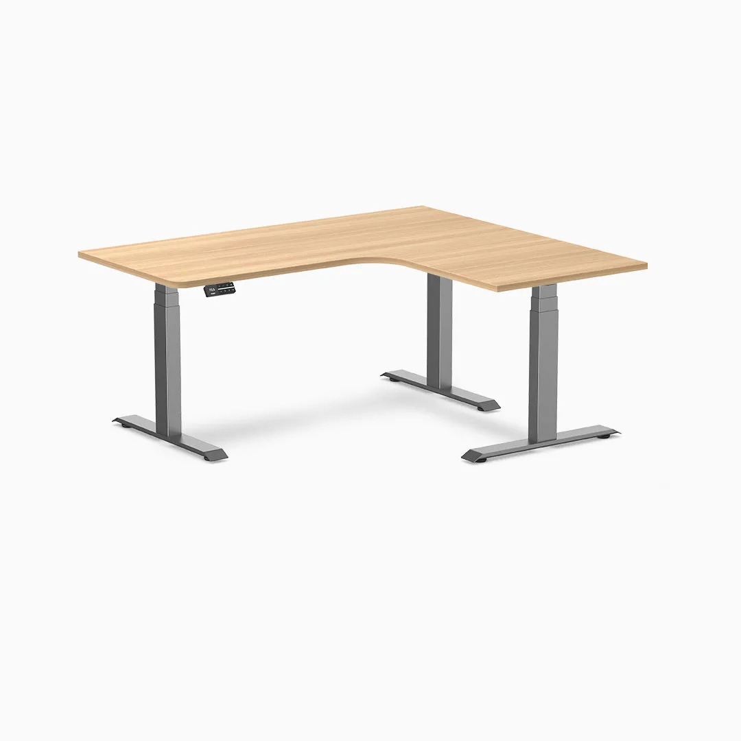 Desky L-Shape Melamine Sit Stand Desk