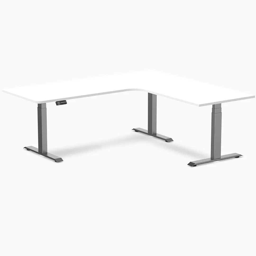 Desky L-Shape Melamine Sit Stand Desk