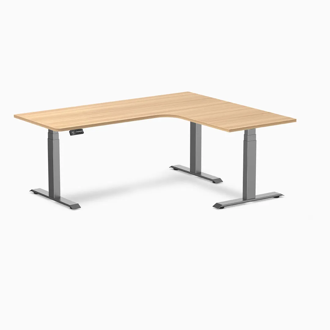 Desky L-Shape Melamine Sit Stand Desk