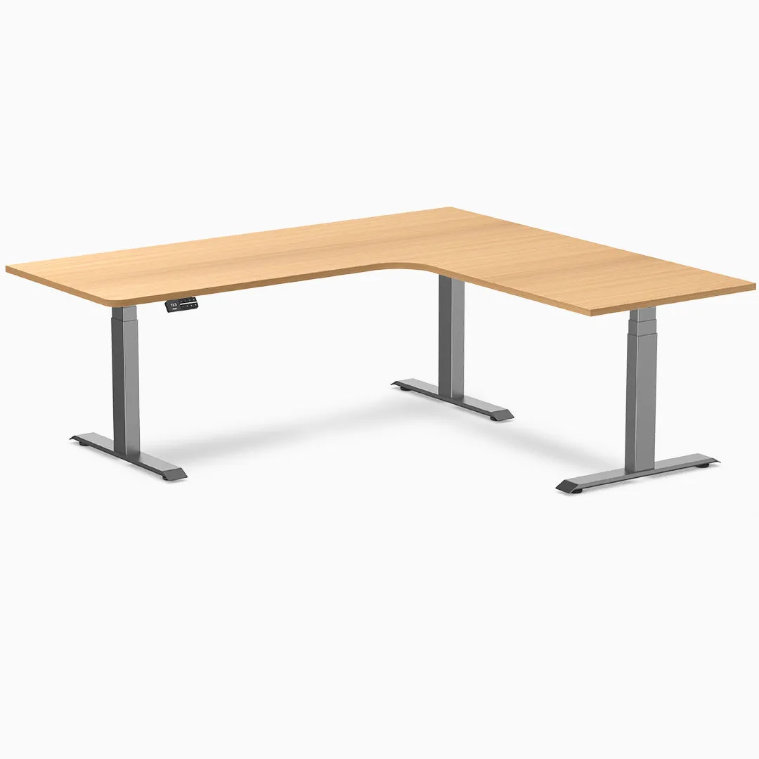 Desky L-Shape Melamine Sit Stand Desk