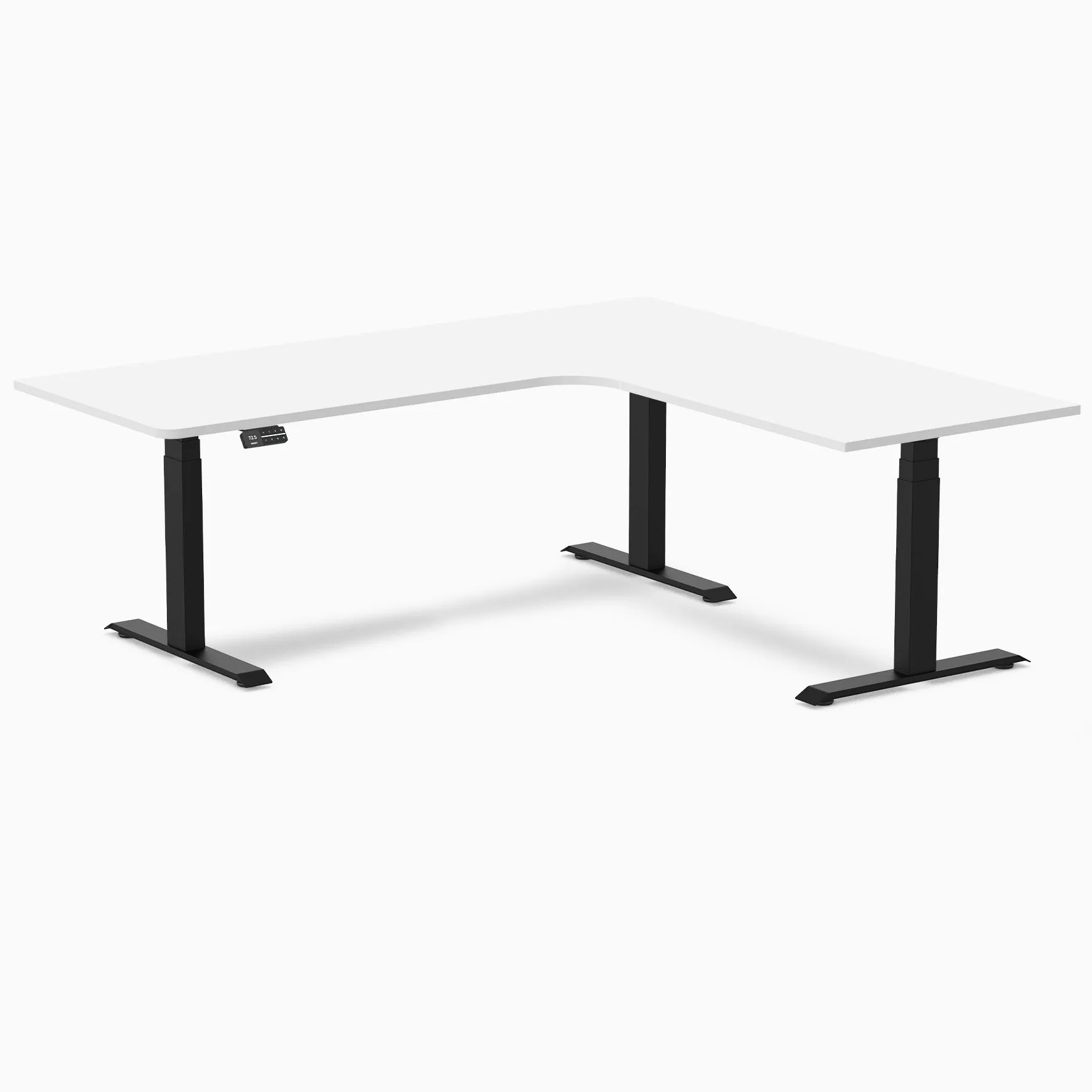 Desky L-Shape Melamine Sit Stand Desk