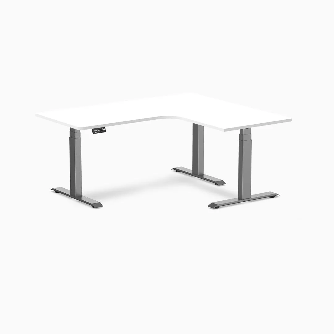 Desky L-Shape Melamine Sit Stand Desk