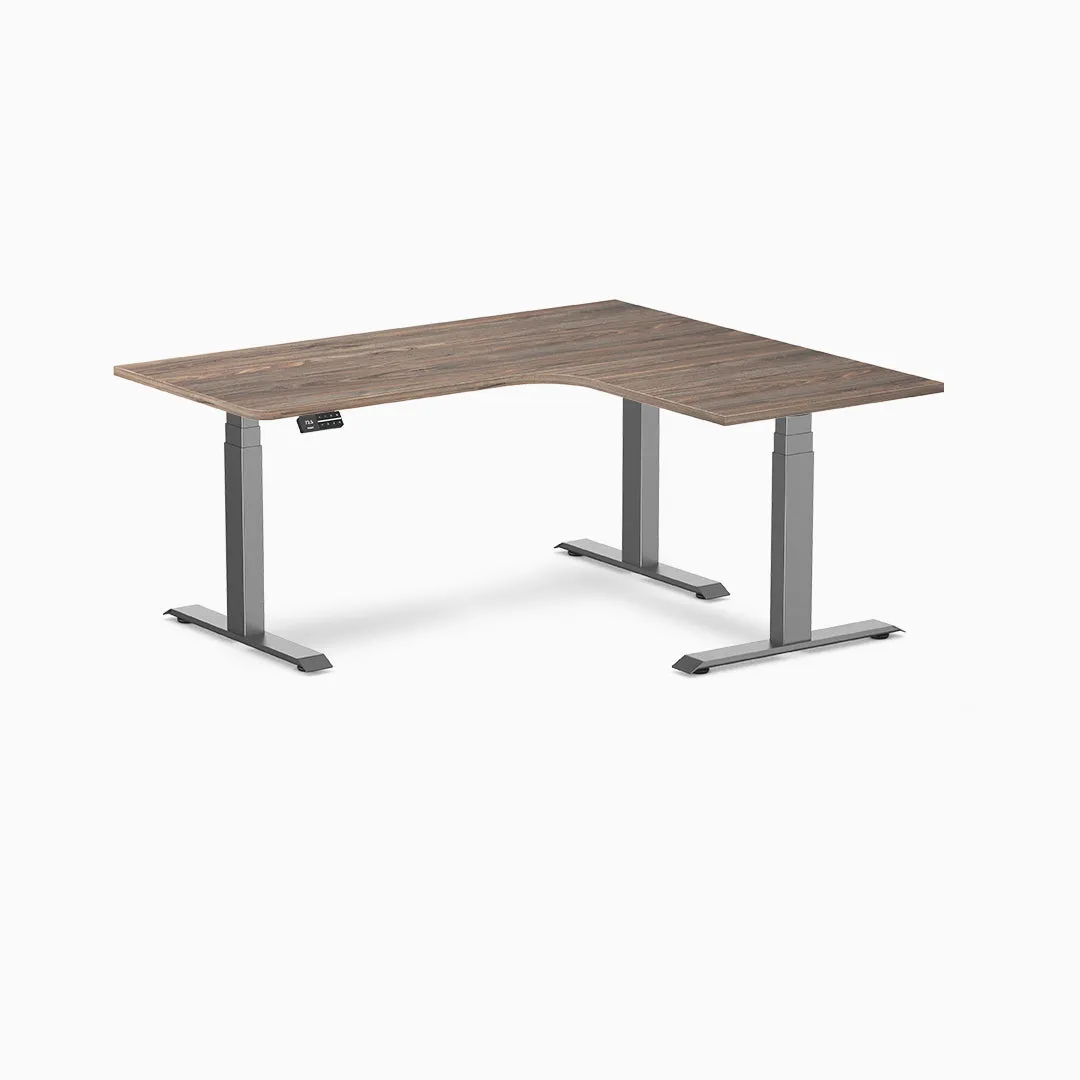 Desky L-Shape Melamine Sit Stand Desk