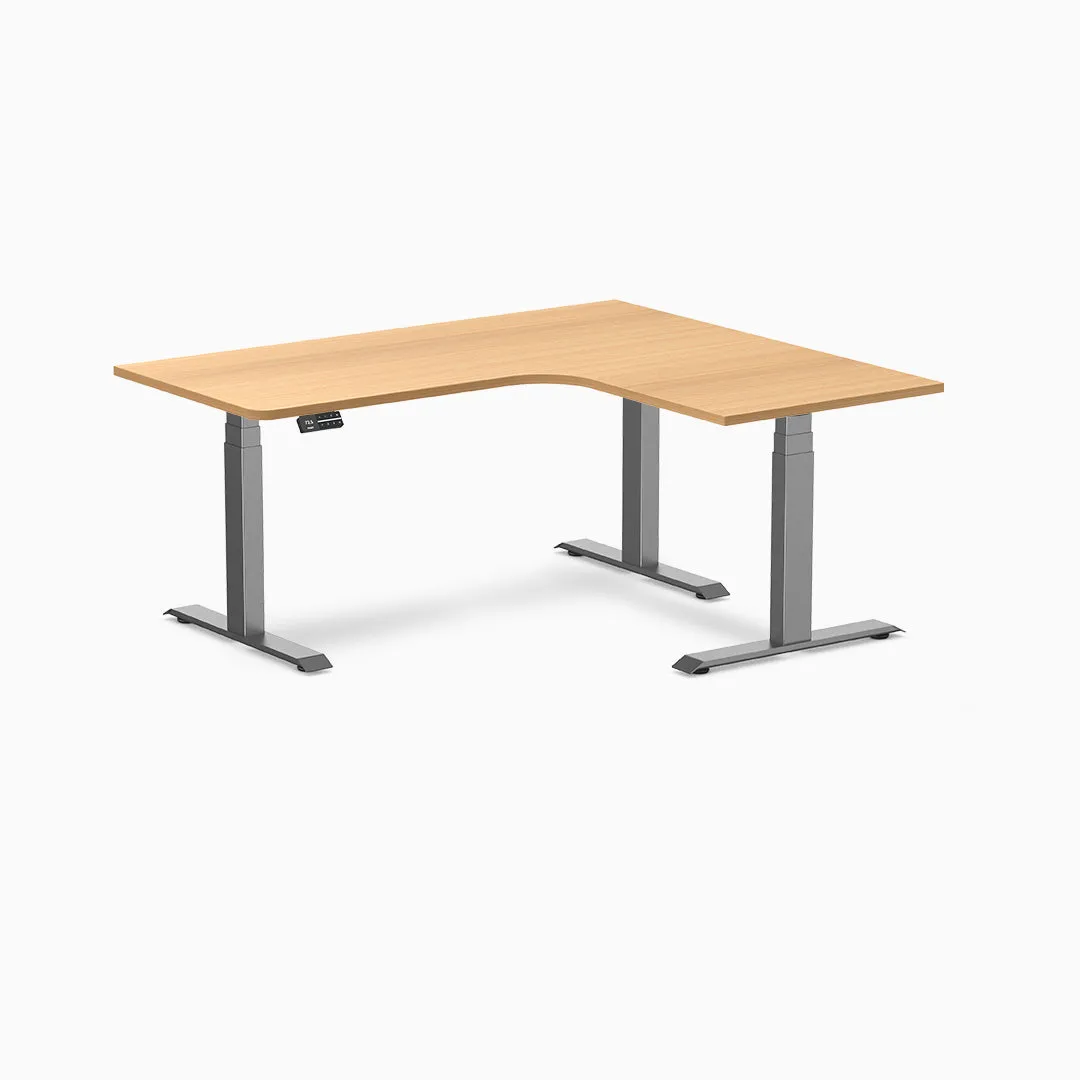 Desky L-Shape Melamine Sit Stand Desk