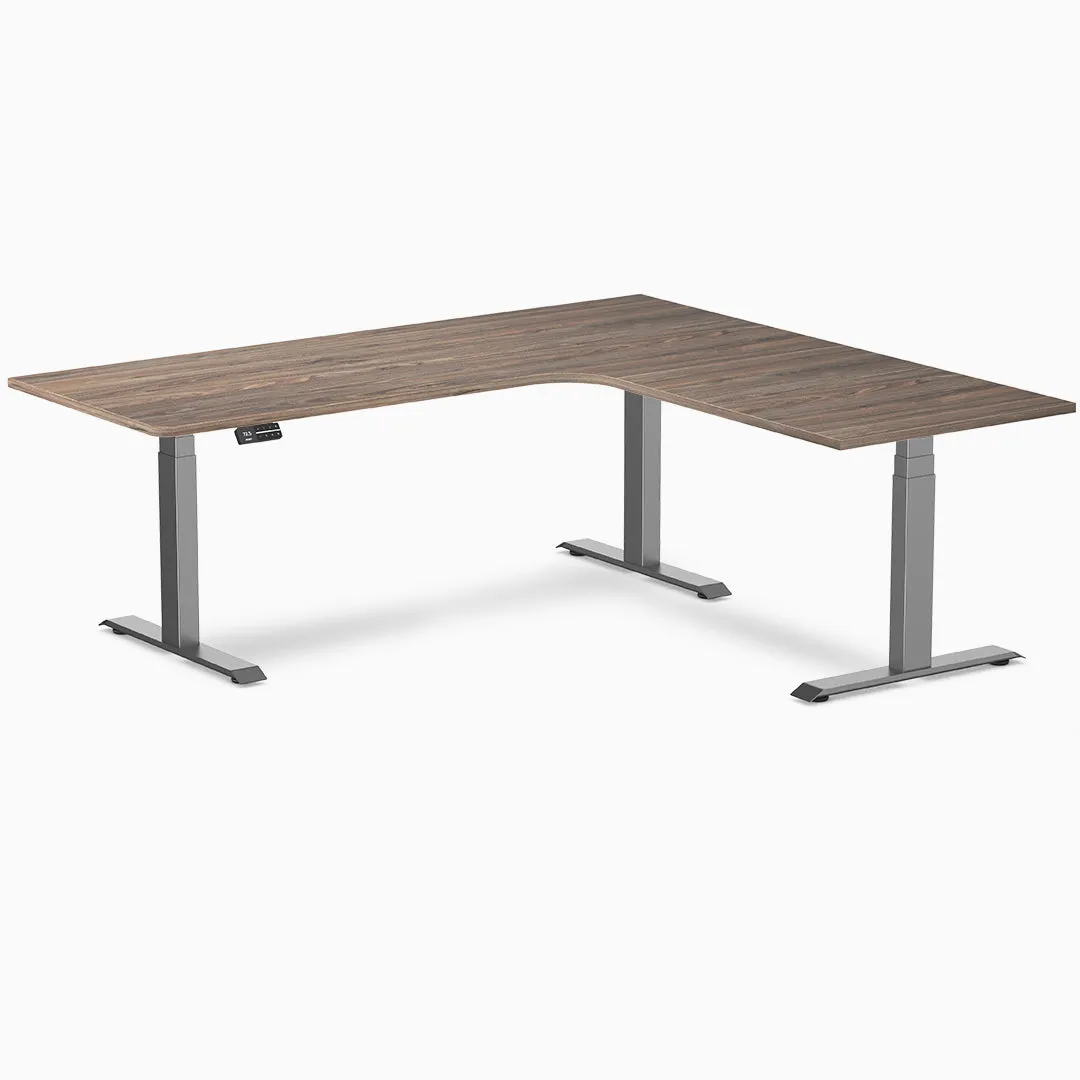 Desky L-Shape Melamine Sit Stand Desk