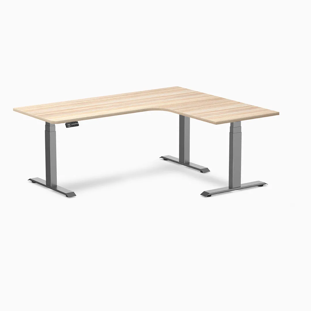 Desky L-Shape Melamine Sit Stand Desk