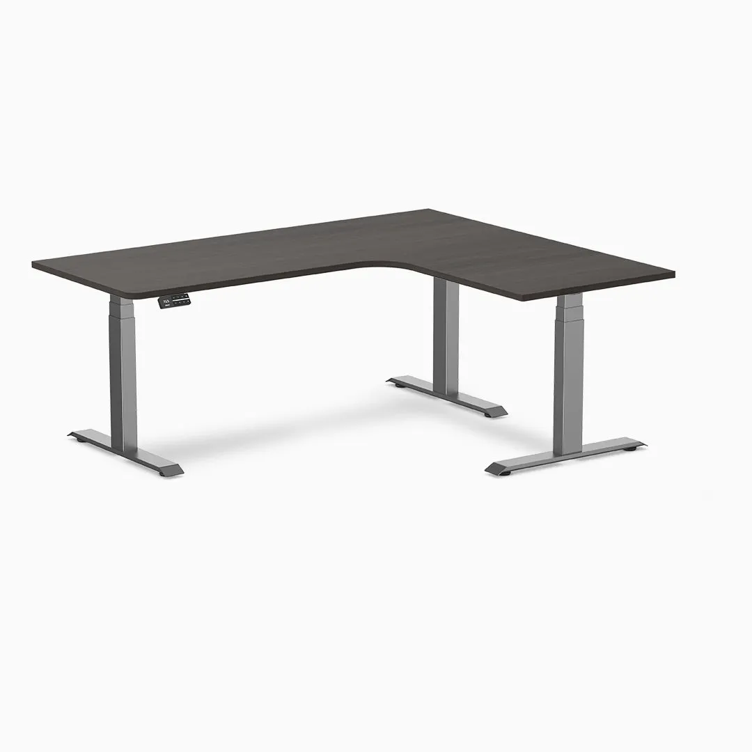 Desky L-Shape Melamine Sit Stand Desk