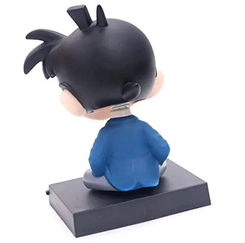 Detective Conan Blue Bobblehead With Mobile Holder For Cars | 14.5 CMS |