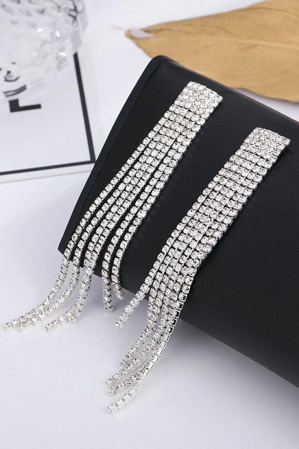 Diamond Exaggerated Tassel Earrings