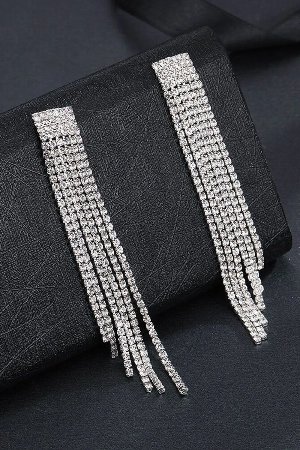 Diamond Exaggerated Tassel Earrings