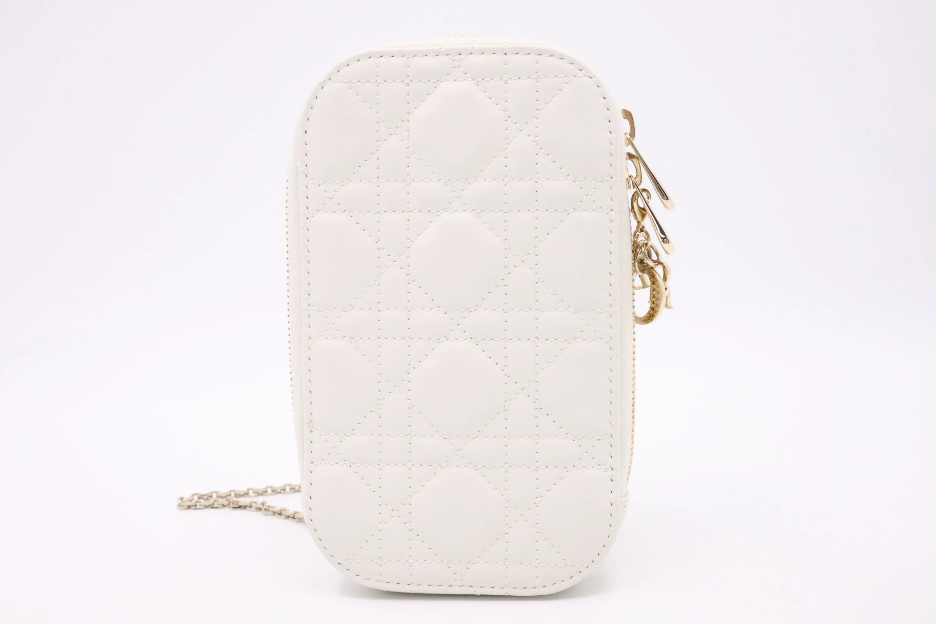 Dior Call'in Dior Phone Holder in White Leather