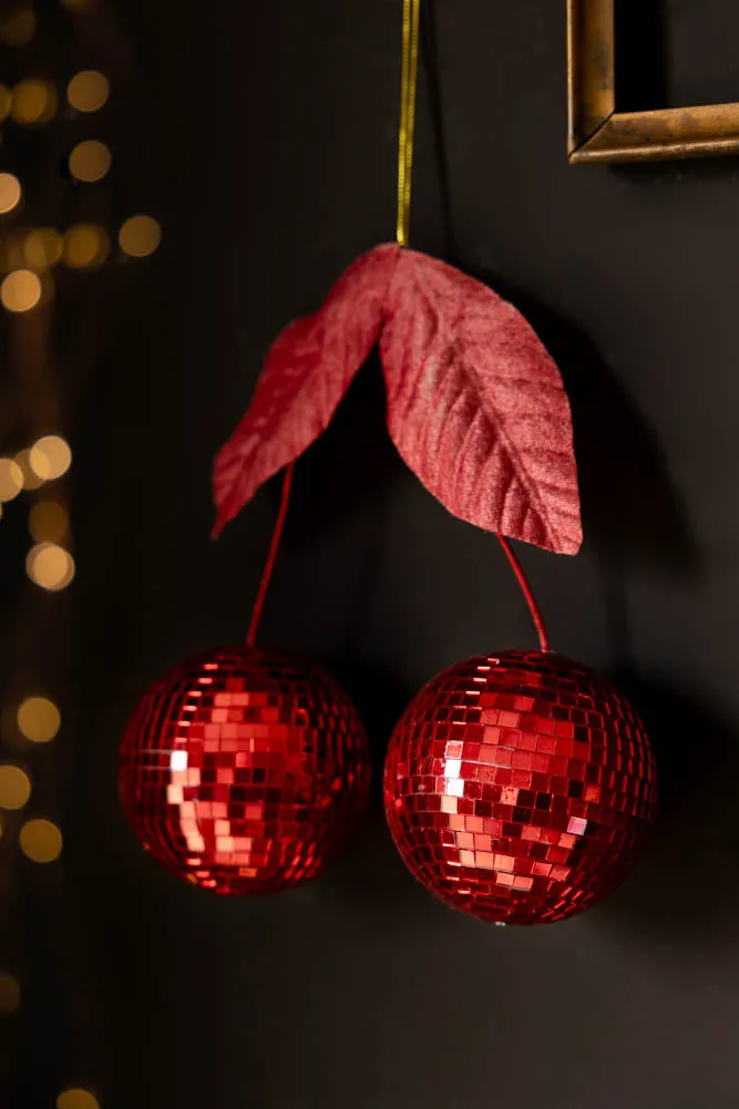 Disco Cherries Christmas Tree Decoration