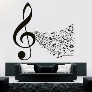 Divine Studio Music Desings Wall Stickers for Living Room Leaves Falling Sofa TV Background Better Life Quote