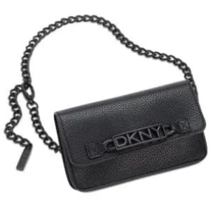 Dkny Logo-Plate Chain-Strap Belt Bag - Black - M/L