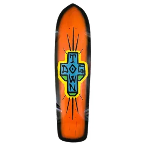 Dogtown Spray Cross Longboard Deck Orange / Black Fade - 9.25 x 36.075