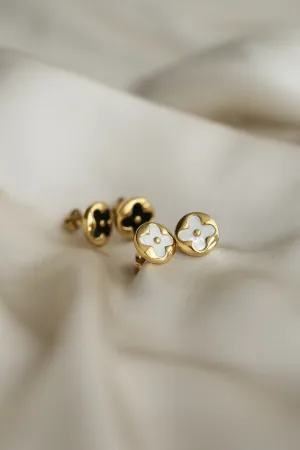 Enamel Clover Studs