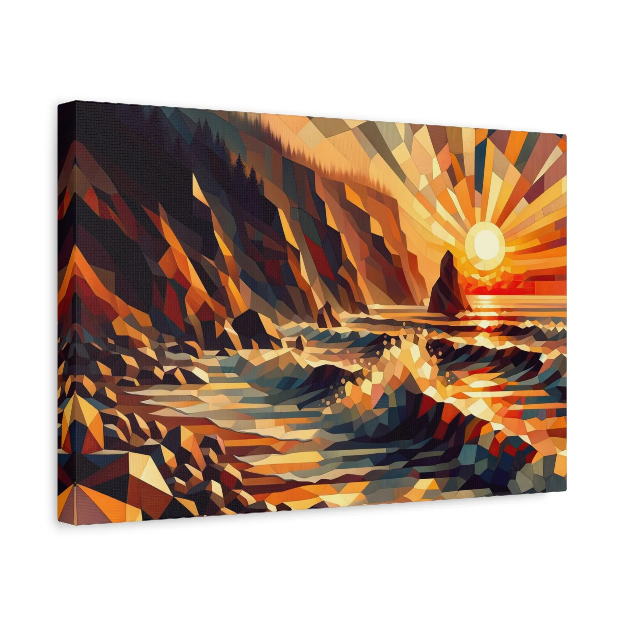 Enchanting Cubist Coast - War Art Canvas