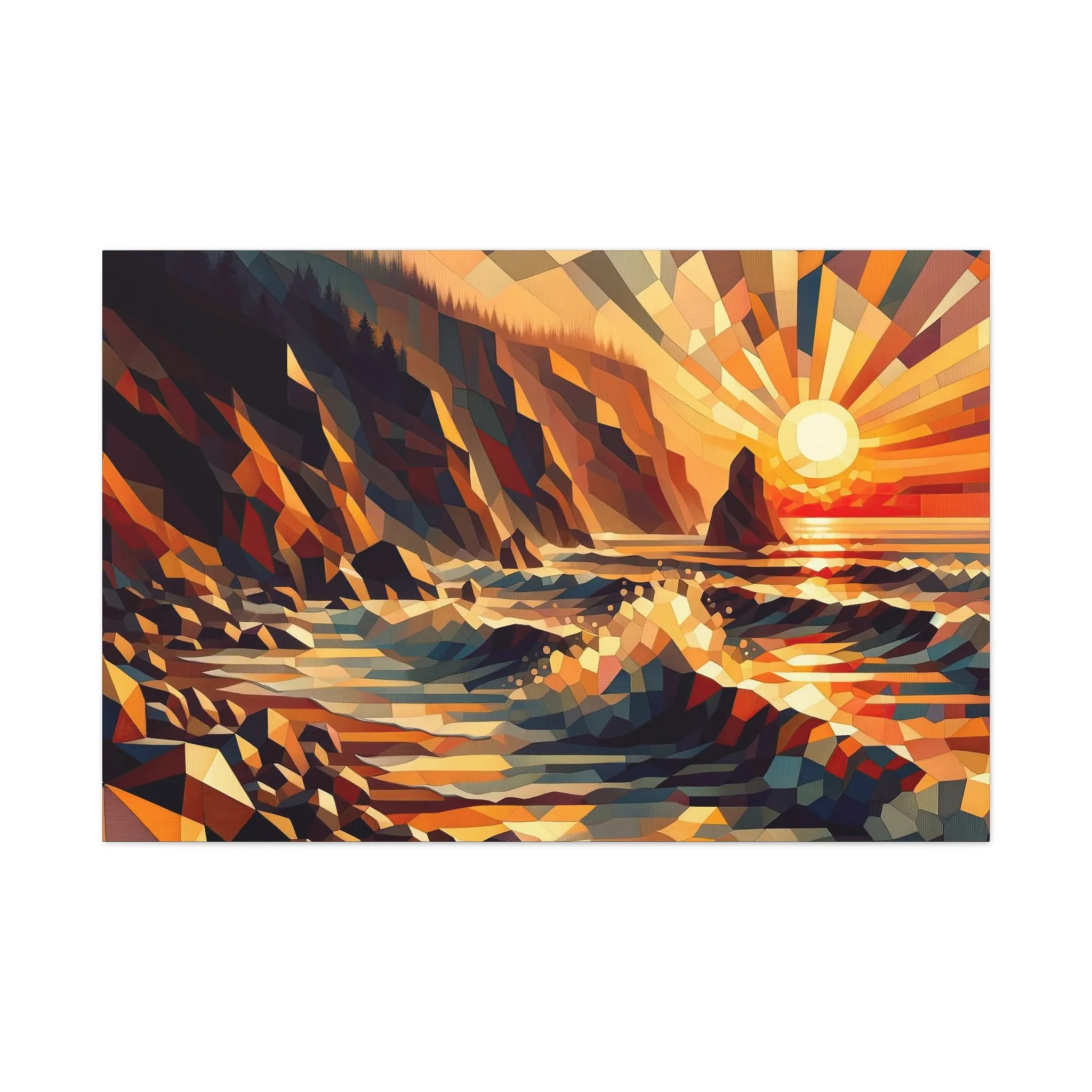 Enchanting Cubist Coast - War Art Canvas