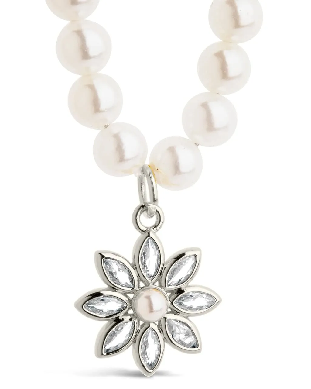 Esti CZ Beaded Pearl Necklace