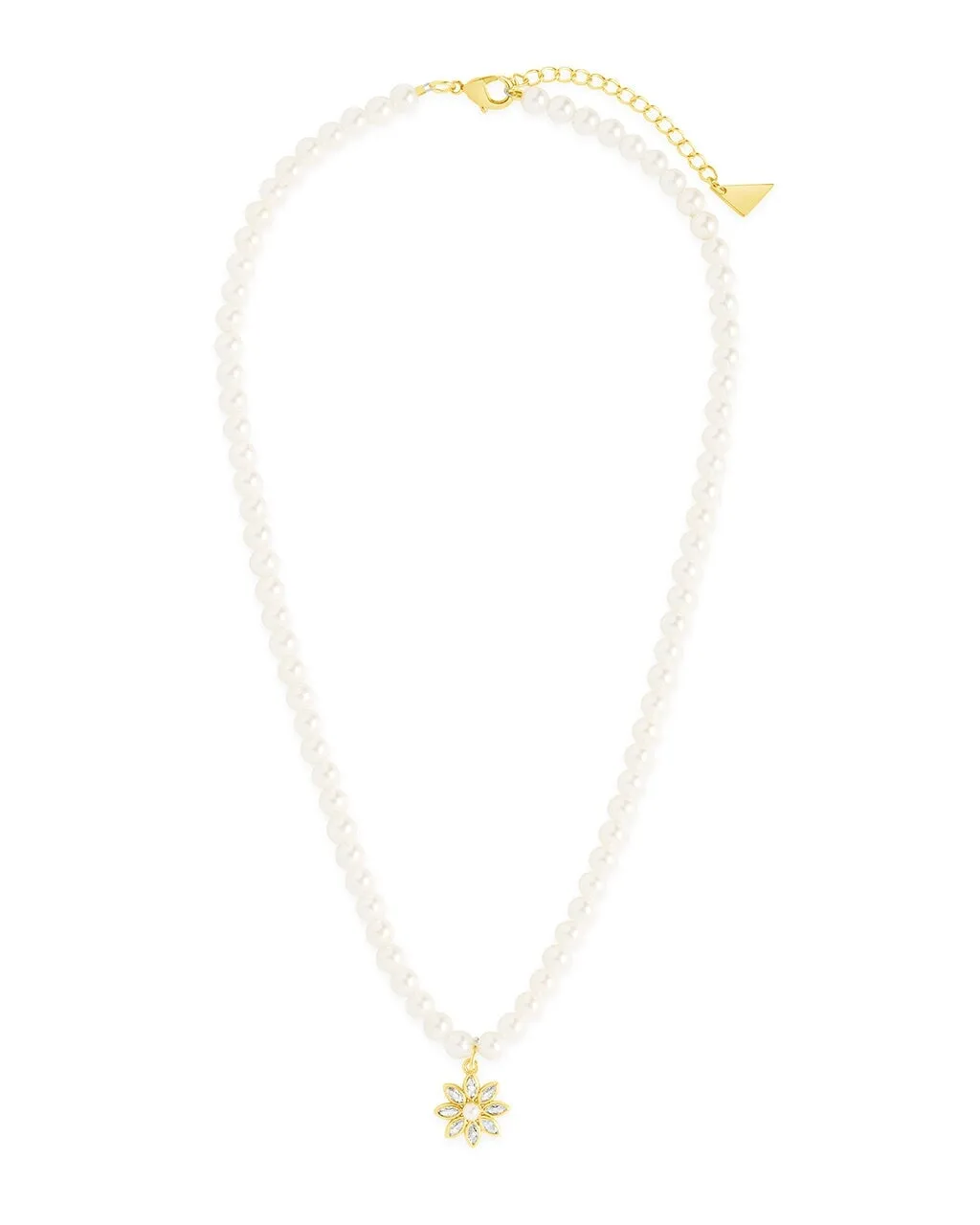 Esti CZ Beaded Pearl Necklace