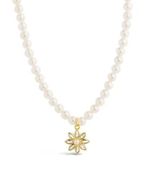 Esti CZ Beaded Pearl Necklace