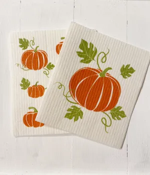 Fall Pumpkins Swedish Dishcloths