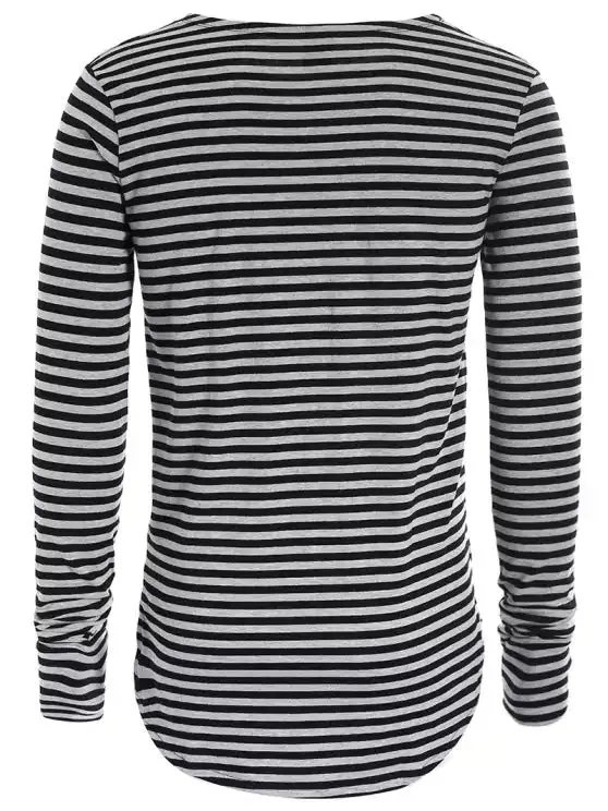 Fashion Striped Long Sleeve Mens Jersey Top