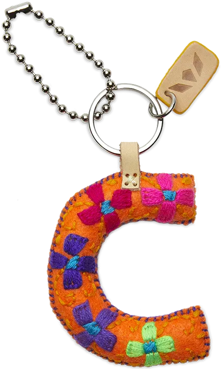 FELT ALPHABET CHARM - ORANGE