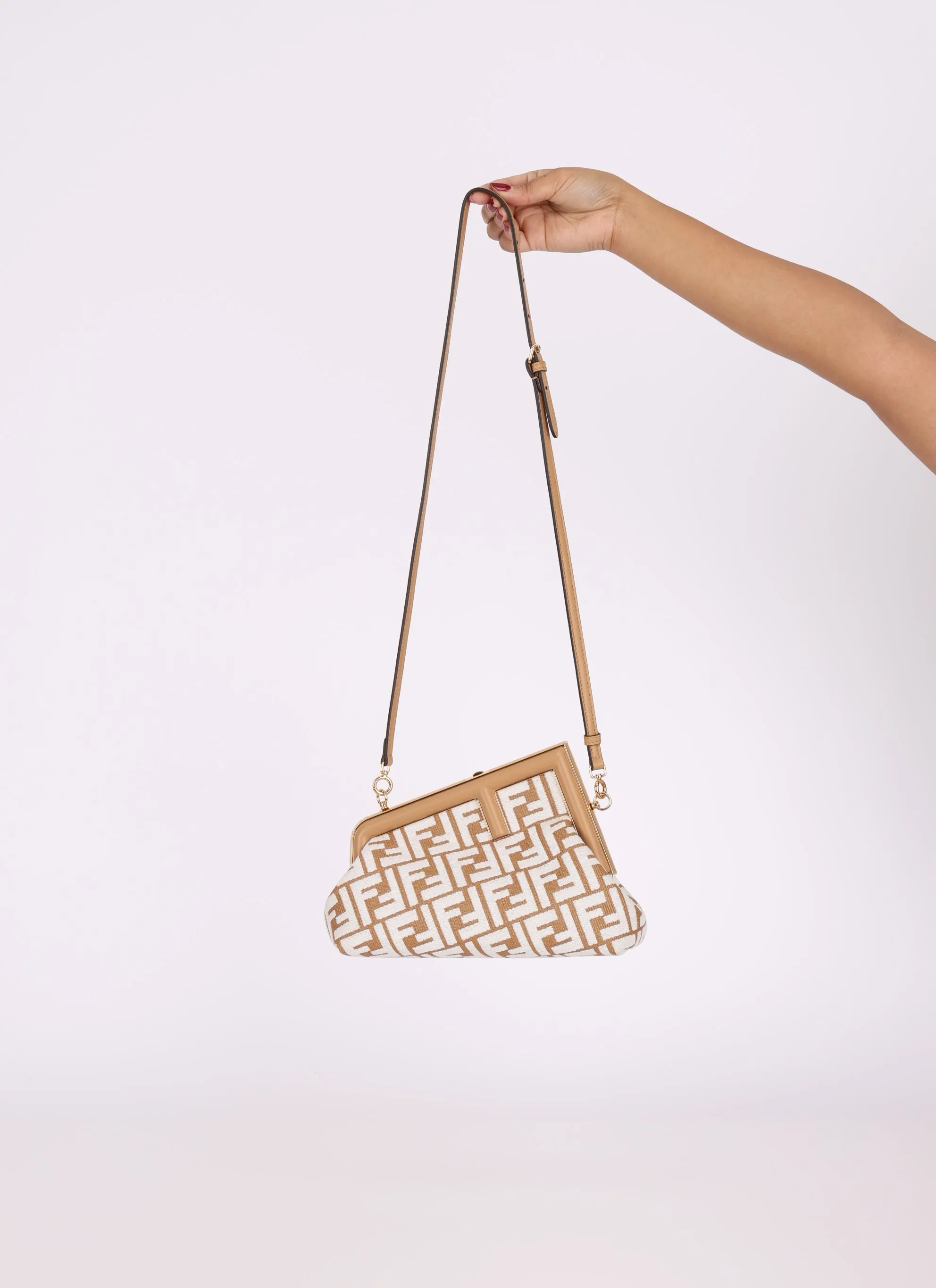 Fendi Zucca Raffia Chenille First Small Clutch