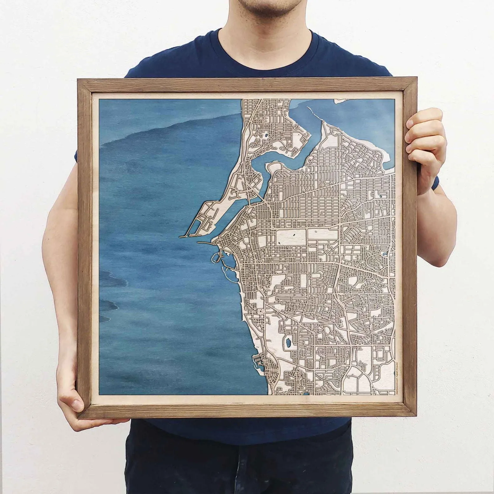 Fremantle Wooden Map