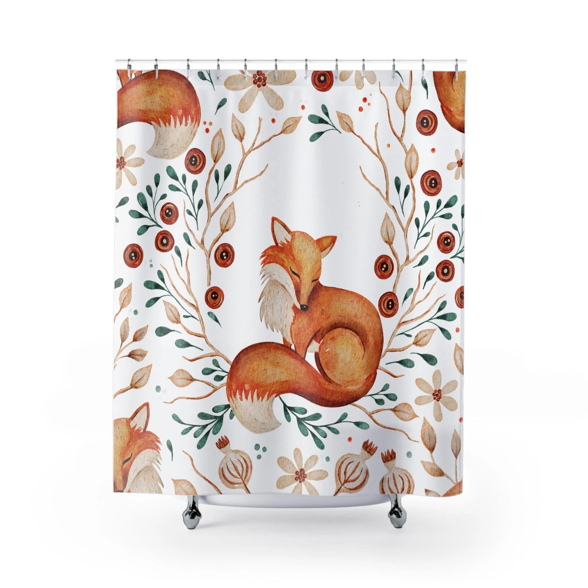 Friendly Fox Shower Curtain