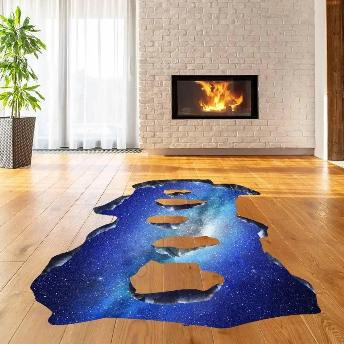 Galactic Skyway Floor Decal - Transform Your Space with a Celestial Journey