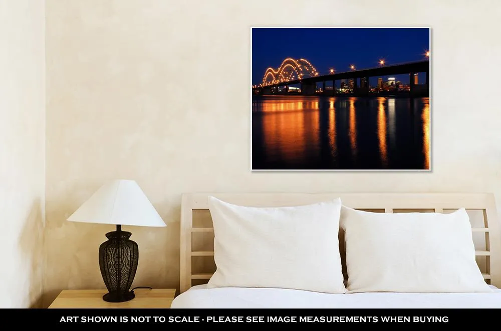 Gallery Wrapped Canvas, Memphis Bridge Over Mississippi River